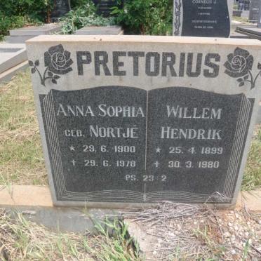 PRETORIUS Willem Hendrik 1899-1980 &amp; Anna Sophia NORTJE 1900-1978
