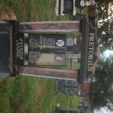 PRETORIUS Johannes Lodewickus 1931-2000 &amp; Alfreda Johanna 1931-2010