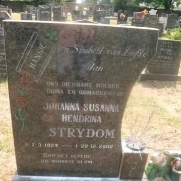 PLESSIS Johanna Susanna Hendrina, du nee STRYDOM 1924-2002