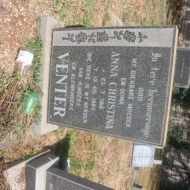 VENTER Anna Christina 1916-1989