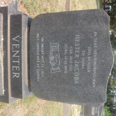 VENTER Hester Jacoba 1921-1979