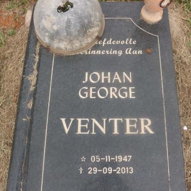 VENTER Johan George 1947-2013