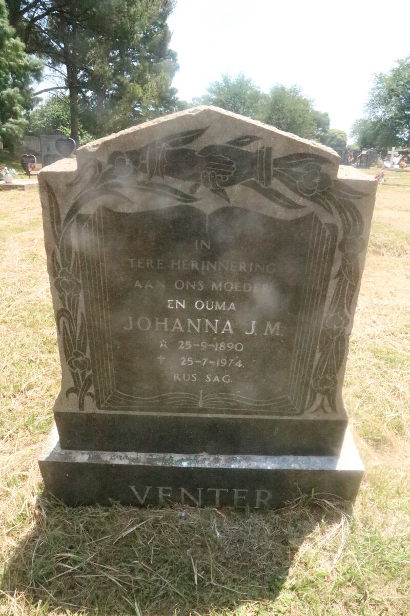VENTER Johanna J.M. 1890-1974