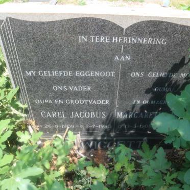 WIGGETT Carel Jacobus 1908-1980 &amp; Margaret 1908-1992