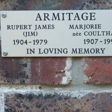 ARMITAGE Rupert James 1904-1979 &amp; Marjorie COULTHARD 1907-1992
