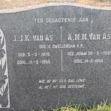 AS J.J.K., van 1876-1959 &amp; A.M.M. HUMAN 1881-1964