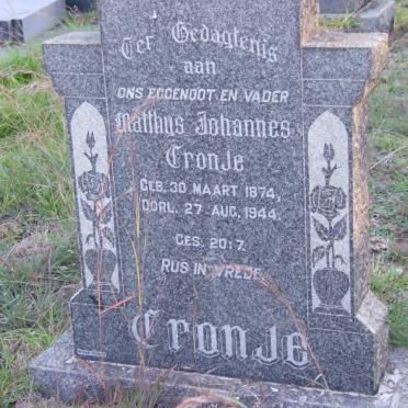 CRONJE Matthys Johannes 1874-1944