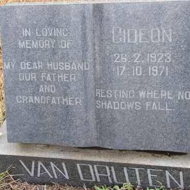 DRUTEN Gideon, van 1923-1971 &amp; Phyllis 1921-1980