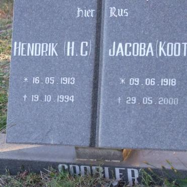 GROBLER H.C. 1913-1994 &amp; Jacoba 1918-2000
