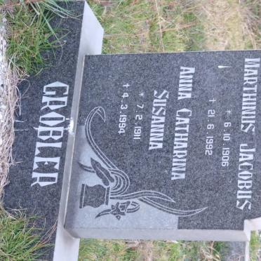 GROBLER Marthinus Jacobus 1906-1992 &amp; Anna Catharina Susanna 1911-1994