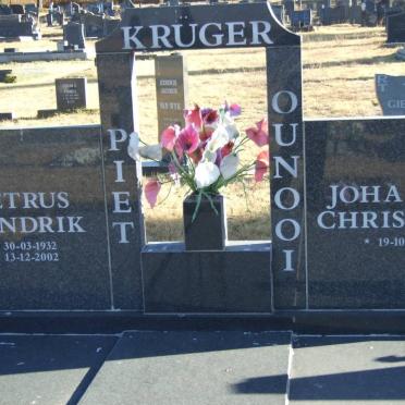 KRUGER Petrus Hendrik 1932-2002 &amp; Johanna Christina 1933-
