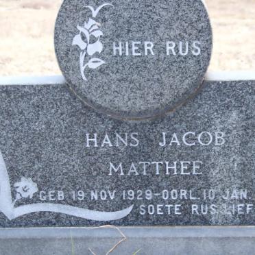 MATTHEE Hans Jacob 1929-1932