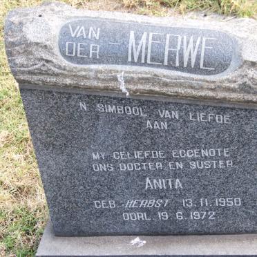 MERWE Anita, van der nee HERBST 1950-1972