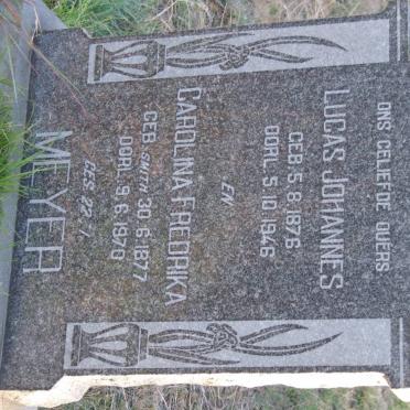 MEYER Lucas Johannes 1876-1946 &amp; Carolina Fredrika SMITH 1877-1970