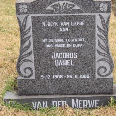 MERWE Jacobus Daniel, van der 1905-1986