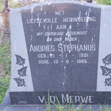 MERWE Andries Stephanus, v.d. 1891-1965