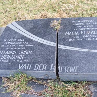 MERWE Stefanus Josua Benjamin, van der 1909-1981 &amp; Maria Elizabeth COETZEE 1916-1995 