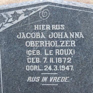 OBERHOLZER Jacoba Johanna nee le ROUX 1872-1947
