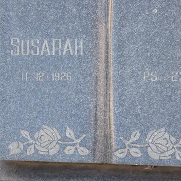 OOSTHUIZEN Albertus 1926-1981 &amp; Susarah 1926-