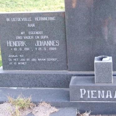 PIENAAR Hendrik Johannes 1911-1984