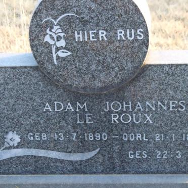 ROUX Adam Johannes, le 1890-1894
