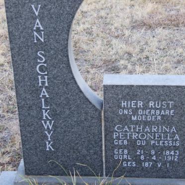 SCHALKWYK Catharina Petronella, van nee du PLESSIS 1843-1912