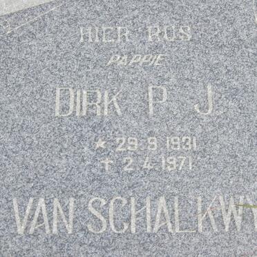 SCHALKWYK Dirk P.J., van 1931-1971 &amp; Hester J. v.d. WALT 1935-1971 :: van SCHALKWYK Neelsie 1968-1971