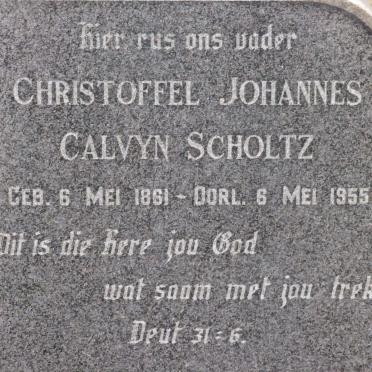 SCHOLTZ Christoffel Johannes Calvyn 1861-1955