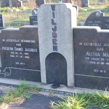 VILJOEN Frederik Daniel Jacobus 1895-1968 &amp; Aletha Maria EHLERS 1896-1984