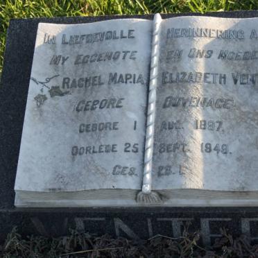 VENTER Rachel Maria Elizabeth nee DUVENAGE 1897-1949