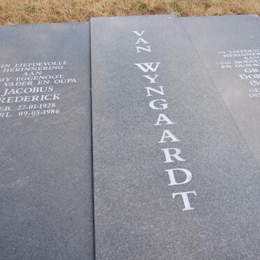 WYNGAARD Jacobus Frederick, van 1928-1986 &amp; Grace Dorothy SCOTT 1933-2006