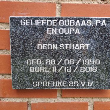 STUART Deon 1940-2018
