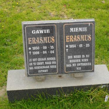 ERASMUS Gawie 1930-1998 &amp; Miemie 1934-
