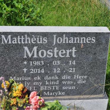 MOSTERT Mattheus Johannes 1983-2014