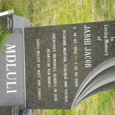 MDLULI Jabhi Jacob 1956-2009