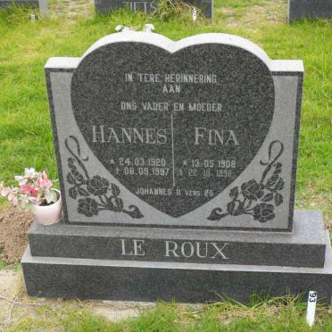 ROUX Hannes, le 1920-1997 &amp; Fina 1908-1998