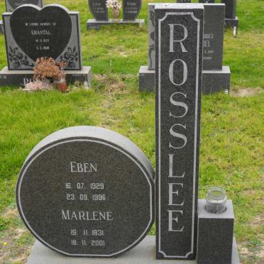ROSSLEE Eben 1929-1996 &amp; Marlene 1931-2001
