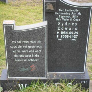 WALES Sydney Edward 1934-2003