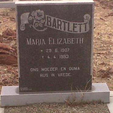 BARTLETT Maria Elizabeth 1907-1983