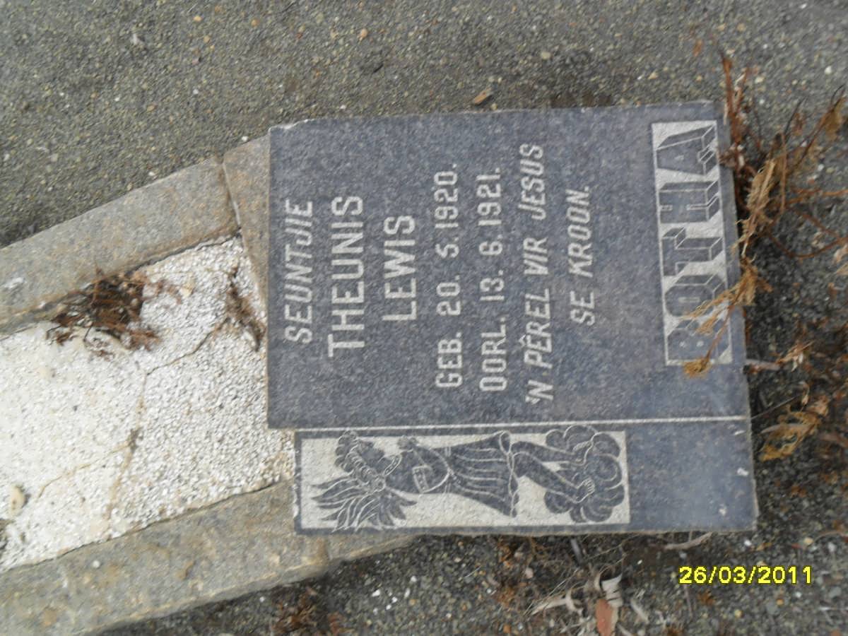 BOTHA Theunis Lewis 1920-1921
