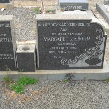BOTHA Adriaan Johannes 1894-1961 &amp; Margaret G.S. BUDGE 1893-1968