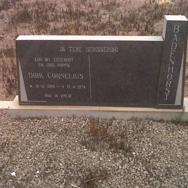 BADENHORST Dirk Cornelius 1949-1974