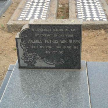 BLERK Andries Petrus, van 1894-1960 &amp;Hendrina Johanna 1900-1981