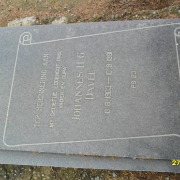 DAVEL Johannes H.G. 1903-1981