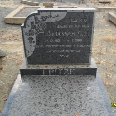 FRITZE Johannes G.F. 1901-1982