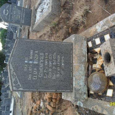 GROENEWALD Eliza Rozina RAUBENHEIMER 1871-1954