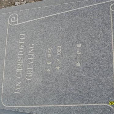 GREYLING Jan Christoffel 1949-1993