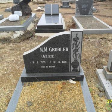 GROBLER M.M. 1925-1996
