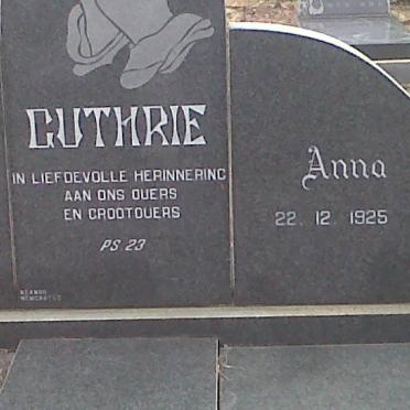 GUTHRIE Bob 1921-1983 &amp; Anna 1925-
