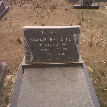 KLUE Magrietha 1910-1991